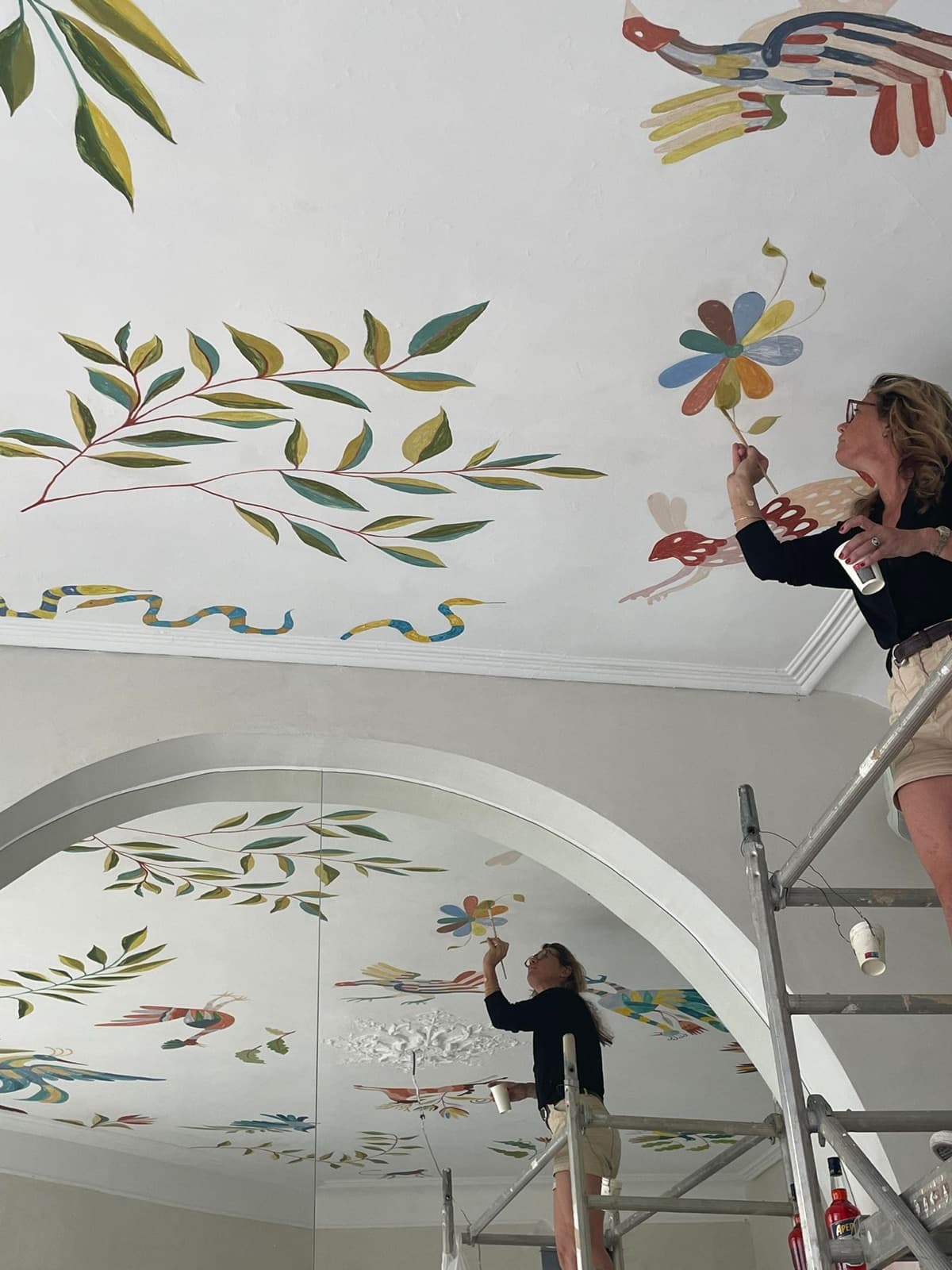 Plafond peint restauré à la main — 19