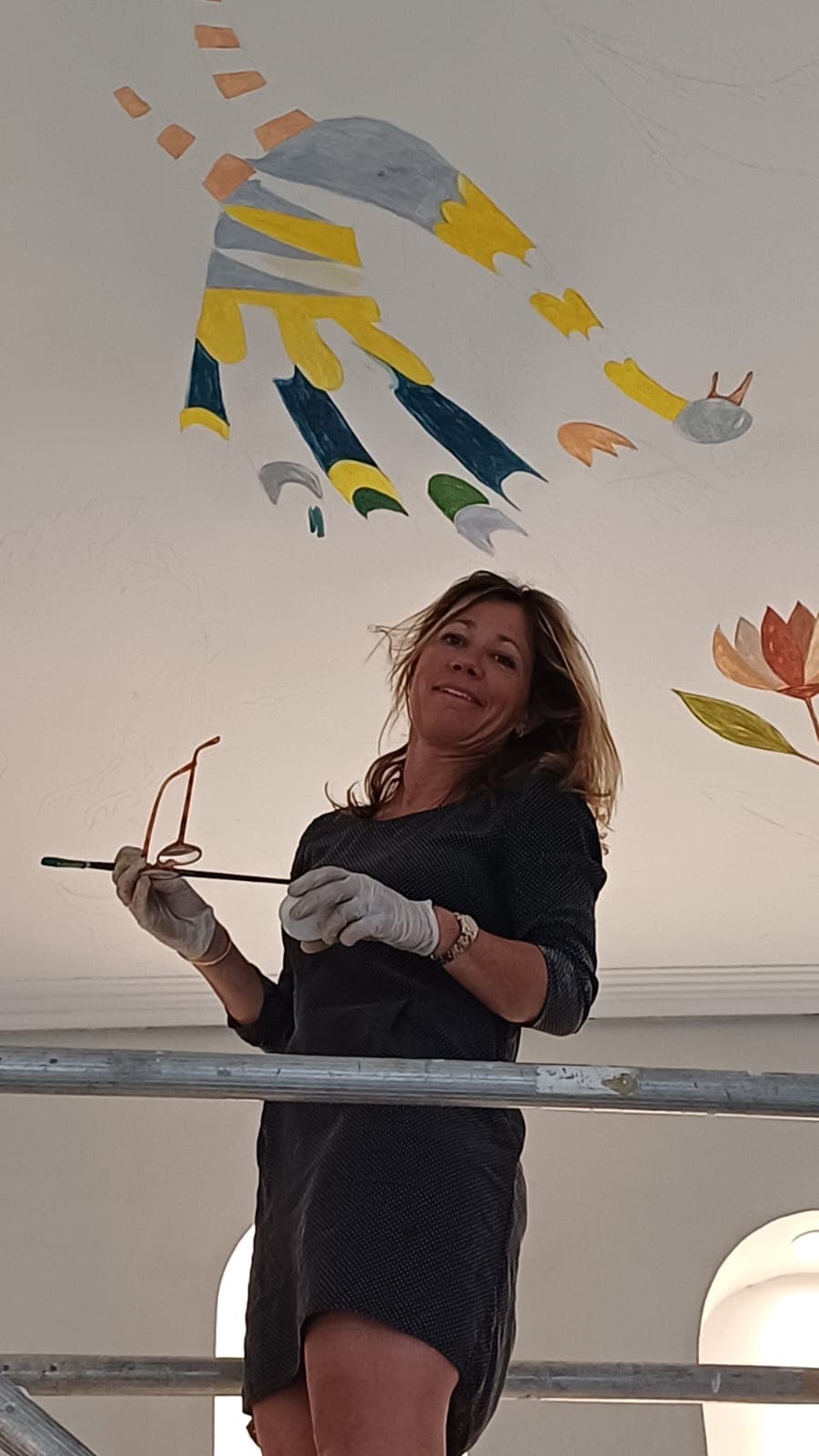 Plafond peint restauré à la main — 18